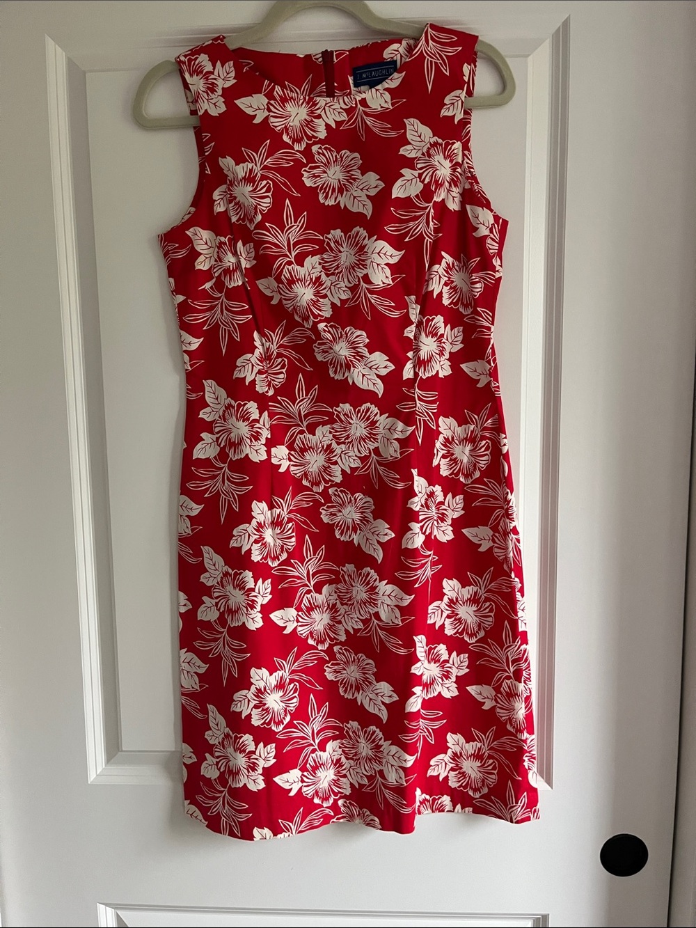 Lauren Ralph Lauren Red Floral Sleeveless Midi Dress